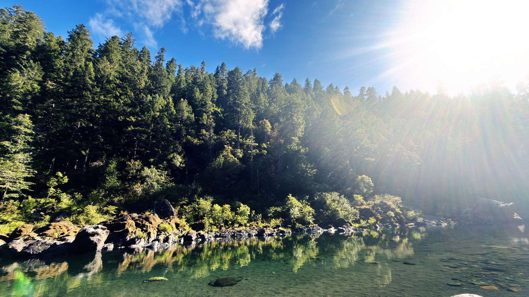 Emerald pool on the Smith River